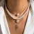 occidental style  beads necklace imitate Pearl  starfish Shells retronecklace