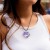 occidental style  exaggerating big love pendant necklace  brief long style velvet chain tassel