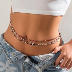 occidental style summer day beads chainwaist chain elasticity beads