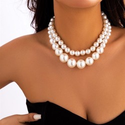 occidental style  retro exaggerating big Pearlchocker clavicle chain  temperam..