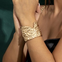 occidental style  punk MetalV Word surface bangle  personality Irregular openi..