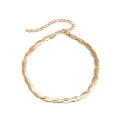 occidental style wind snake chain necklace woman  brief weave snake chain clav..