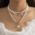 occidental style  temperament Pearl necklace  creative Irregular chain clavicle woman