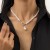 occidental style  temperament Pearl necklace  creative Irregular chain clavicle woman