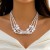 occidental style  temperament Pearl necklace  creative Irregular chain clavicle woman