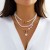 occidental style  temperament Pearl necklace  creative Irregular chain clavicle woman