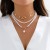 occidental style  temperament Pearl necklace  creative Irregular chain clavicle woman