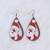 christmas ear stud earrings balloon Santa Claus brief print earring