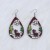 christmas ear stud earrings balloon Santa Claus brief print earring