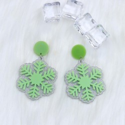 christmas christmas snowflake splice Acrylic earrings day all-Purpose personal..