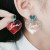  transparent ear stud Acrylic earrings fashion personality sweet love rainbow earring woman