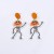  ear stud earring fashion personality Acrylic skull flowers earrings woman