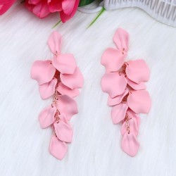 new Bohemian style ear stud earrings fashion personality tassel petal candy co..