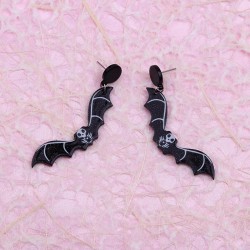 ear stud Acrylic earrings fashion personality bat shirt cat skull earring woma..