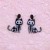 ear stud Acrylic earrings fashion personality bat shirt cat skull earring woman