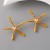 occidental style brief personality starfish Pearl ear stud Alloy diamond Earring