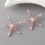 occidental style brief personality starfish Pearl ear stud Alloy diamond Earring