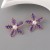 occidental style fashion brief all-Purpose creative flowers earrings Alloy enamel embed Pearl Earring woman