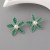 occidental style fashion brief all-Purpose creative flowers earrings Alloy enamel embed Pearl Earring woman