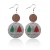 christmas Round leather earrings frostingPU christmas tree occidental style