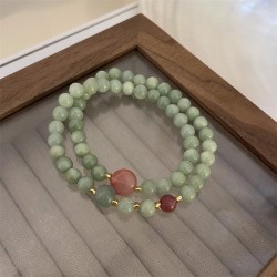retro ethnic style flower color Double circle bracelet womanins sweet fresh su..