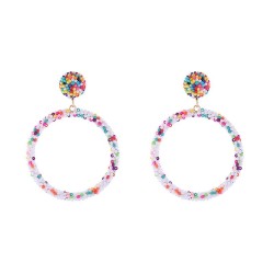 occidental style temperament earrings ins wind beads twining ear stud woman al..