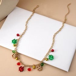 occidental style christmas color necklace  creative brief cartoon multicolor f..