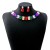 occidental style luxurious crystal square set  fashion temperament necklace exaggerating earrings woman