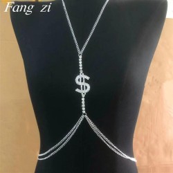 occidental style fashion trend super Rhinestone chain  chain womanbody chain