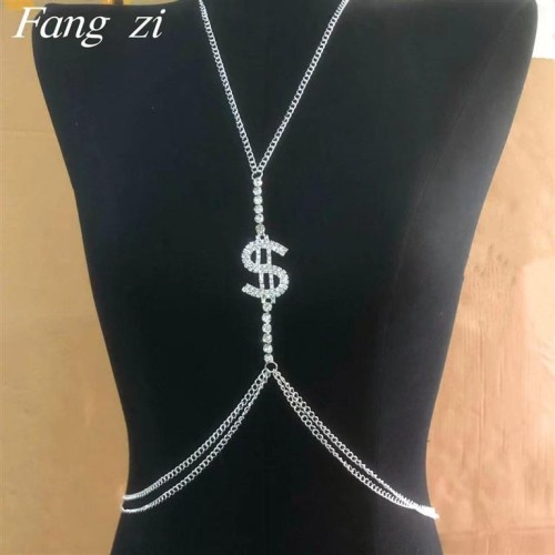 occidental style fashion trend super Rhinestone chain  chain womanbody chain