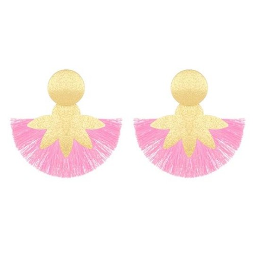 occidental style geometry flowers tassel earrings woman exaggerating personality autumn Earrin