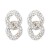 E occidental style temperament fully-jewelled hollow earrings  exaggerating geometry chain flash diamond ear stud