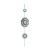 E Bohemia three-dimensional flower watch-face ear stud  retro geometry long style Earring personality embed turq