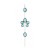 E Bohemia three-dimensional flower watch-face ear stud  retro geometry long style Earring personality embed turq