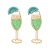 E occidental style fashion geometry high foot earrings  creative lovely Alloy enamel diamond ear stud