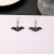 occidental style black bat shirt earrings  creative personality animal Earring punk earring woman