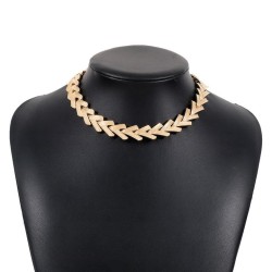  retroV necklace Vintage medium style brief Metal clavicle chain woman