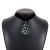 christmas trend  retro velvet diamond snowflake christmas tree pendant necklace woman