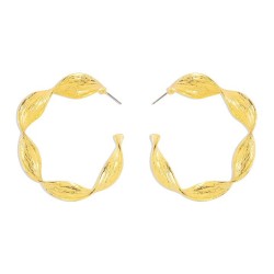 occidental style personality Metal geometry circle  creative Irregular Alloy e..