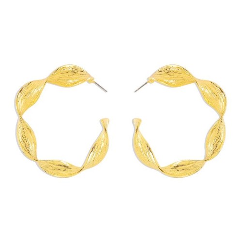 occidental style personality Metal geometry circle  creative Irregular Alloy earrings