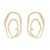 E occidental style fashion geometry Irregular diamond ear stud  retro exaggerating multilayer circle textured ea