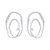 E occidental style fashion geometry Irregular diamond ear stud  retro exaggerating multilayer circle textured ea