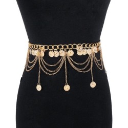 occidental style ethnic style tassel chain  retro brief multilayer hollow chai..