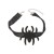  black spider chain  exaggerating skull pendant day necklace
