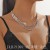   occidental style exaggerating multilayer fully-jewelled Rhinestone claw chain necklace ch