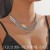   occidental style exaggerating multilayer fully-jewelled Rhinestone claw chain necklace ch