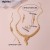  occidental style temperament necklace ear stud bracelet ring set palace wind