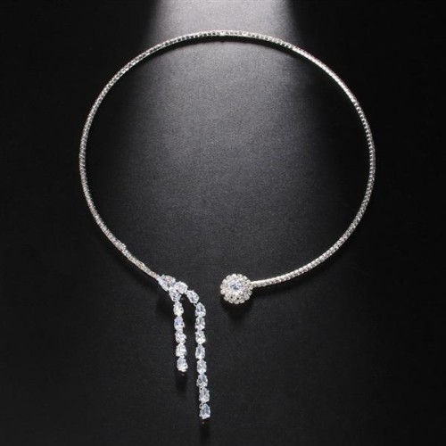 occidental style trend luxurious zircon tassel Collar  summer fully-jewelled clavicle chain woman ollar