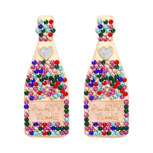 occidental style creative diamond ear stud love personality retro head fashion