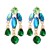 occidental style fashion geometry Alloy tassel retro flowers personality temperament exaggerating earrings wo